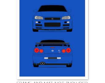 日産スカイライン GT-R R34 (1998-2002) (フロントとリア) ワイルド