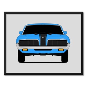 Merkur Cougar (1969-1970) 1.Generation Inspiriert Auto Poster Druck Wandkunst Dekor CX2 (Ungerahmt)