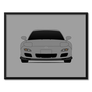 Mazda RX-7 FD Spirit R (1992-2002) Inspired Car Poster Print Wall Art Decor CX1 (Unframed)
