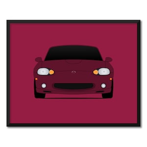 Mazda Miata MX-5 NB (1998-2005) Inspired Car Poster Print Wall Art Decor Roadster JDM CX1 (Unframed)