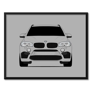 BMW X5 M F85 (X6 M F86) (2014-2018) Inspired Car Poster Print Wall Art Decor BMW M Power CX1 (Unframed)