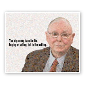 Charlie Munger Inspired Poster Photo Mosaic Gift Investing Wisdom from Berkshire Hathaway for Stock Market Investors Print Wall Art BX6