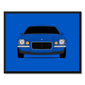Chevy Camaro (1970-1973) 2nd Generation Inspired Car Poster Print Wall Art Decor CX1 (Unframed)