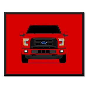 Ford F-150 XL (2015-2017) 13th Generation Inspired Car Poster Print Wall Art Decor CX1 (Unframed)