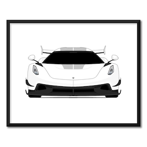 Koenigsegg Jesko (2021-Present) Inspired Car Poster Print Wall Art Decor CX2 (Unframed)