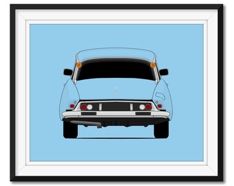Citroen DS (1968-1975) (arrière) affiche impression art déco murale CX1 (sans cadre)