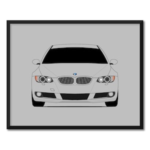 BMW E92 E93 328i Sedan (2007-2010) Inspired Car Poster Print Wall Art Decor E90 E91 (316i 318i 320i 325i 328i 330i) CX1 (Unframed)