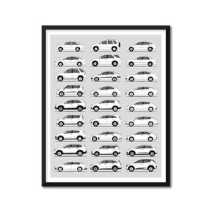 Kia Inspired Car Poster (Side Profile) Print Wall Art Decor of the Best of Kia Generations History Evolution BX1 (Unframed)