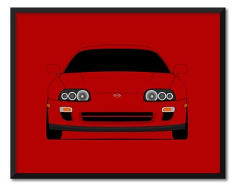 Toyota Supra MK4 A80 (1993-1998) Twin Turbo Inspired Car Poster Print Wall Art Decor CX1 (Unframed)