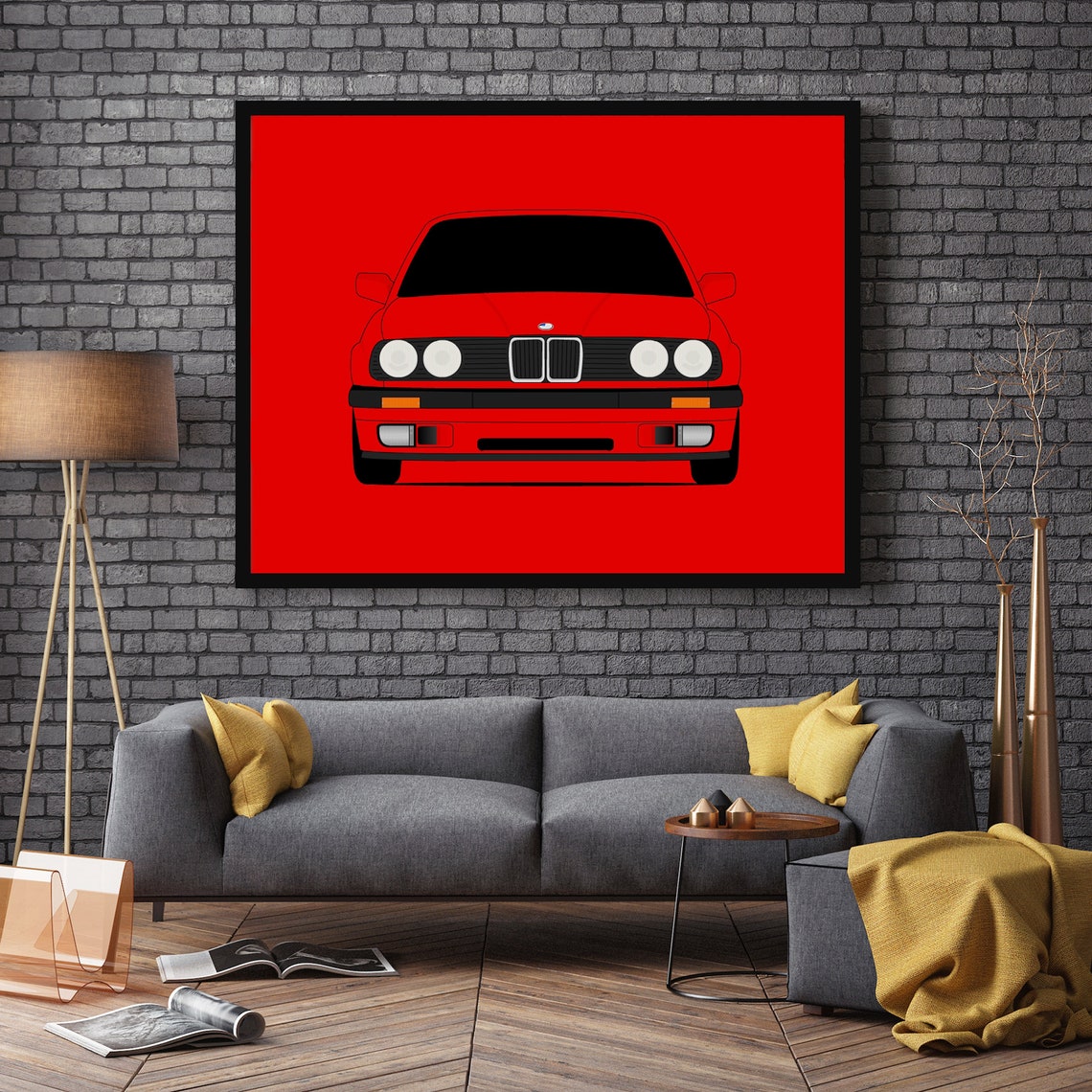 BMW 3 Series E30 (1989-1991) Car Poster Print Wall Art Decor 316i 318is ...