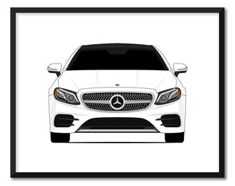 Mercedes-Benz Classe E (2017-2020) W213 Gen 5 affiche impression art déco murale CX1 (sans cadre)