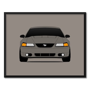 Ford Mustang SVT Cobra (2003-2004) Inspired Car Poster Print Wall Art Decor CX1 (Unframed)