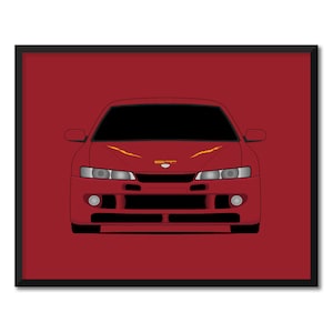 Nissan 240SX Silvia (1995-1998) Fast and the Furious Inspired Car Poster Print Wall Art S14 driven by Letty Ortiz BX5 (Unframed)