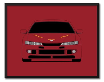 Nissan 240SX Silvia (1995-1998) Fast and the Furious Car Poster Print Wall Art S14 driven by Letty Ortiz BX5 (Unframed)
