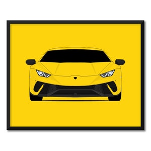 Lamborghini Huracan Performante LP 640-4 (2017-2019) Inspired Poster Print Wall Art Decor CX1 (Unframed)