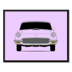 Ford Thunderbird (1955-1957) 1st Generation Inspired Car Poster Print Wall Art Decor CX1 (Unframed)