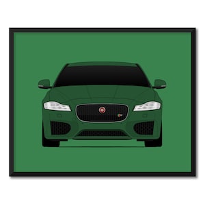 Jaguar XF Sedan X260 (2015-Present) Inspired Car Poster Print Wall Art Decor CX1 (Unframed)