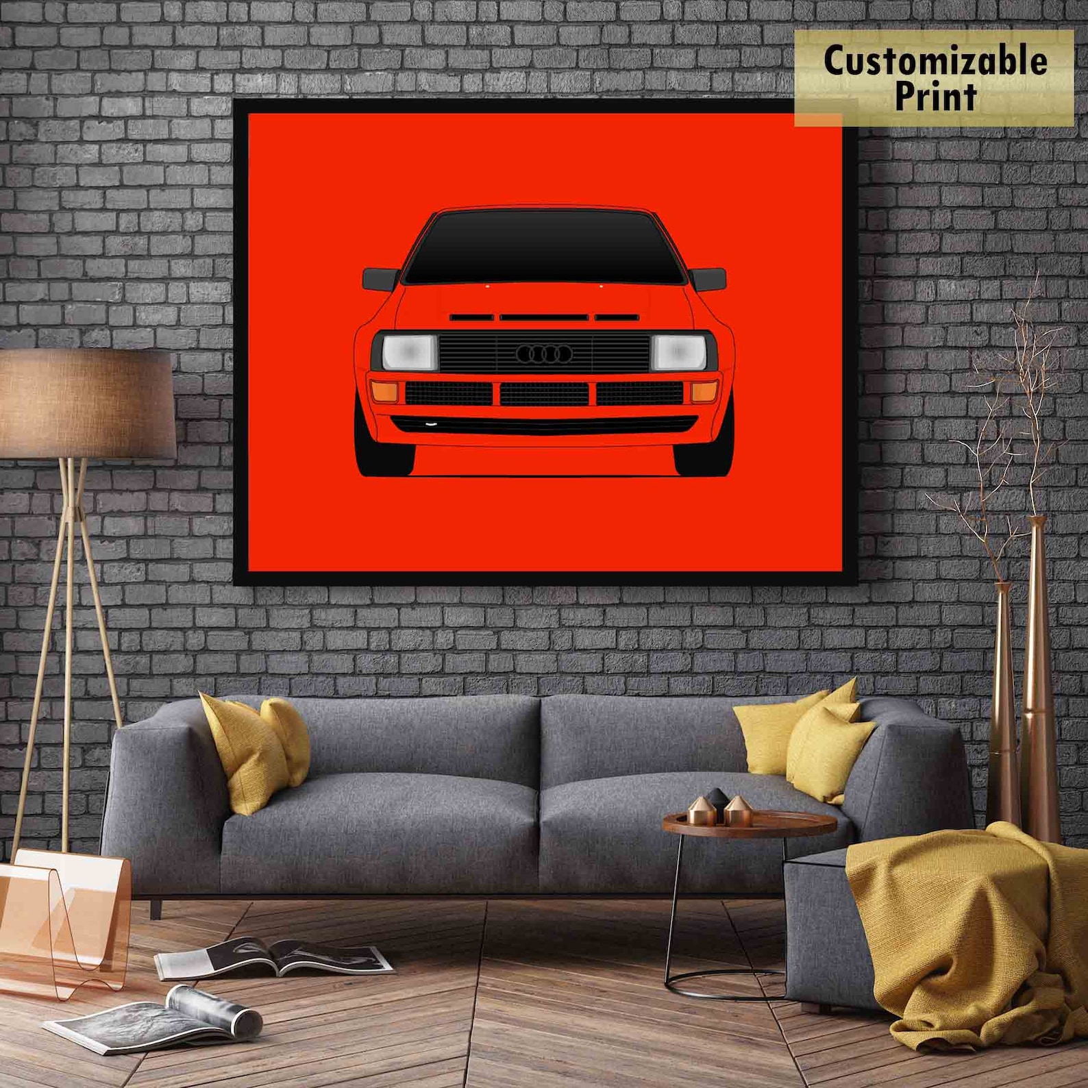 Audi Quattro Sport Car Poster Original Classic UrQuattro Etsy