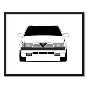 Alfa Romeo 75 (1985-1992) Inspired Car Poster Print Wall Art Decor CX1 (Unframed)