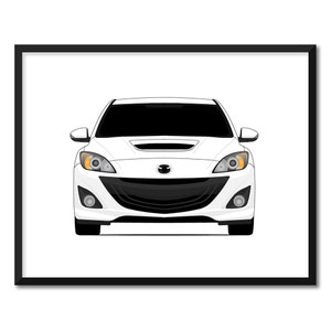 Mazda 3 BL (2010-2013) 2nd Generation Inspired Car Poster Print Wall Art Decor CX1 (Unframed)