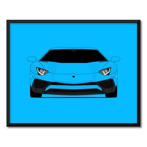 Lamborghini Aventador SV LP 750-4 (2015-2017) Inspired Poster Print Wall Art Decor CX1 (Unframed)