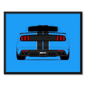 Shelby Got350 S550 (2015-2020) (Hinten) Inspiriert Auto Poster Druck Wandkunst Dekor CX2 (Ungerahmt)
