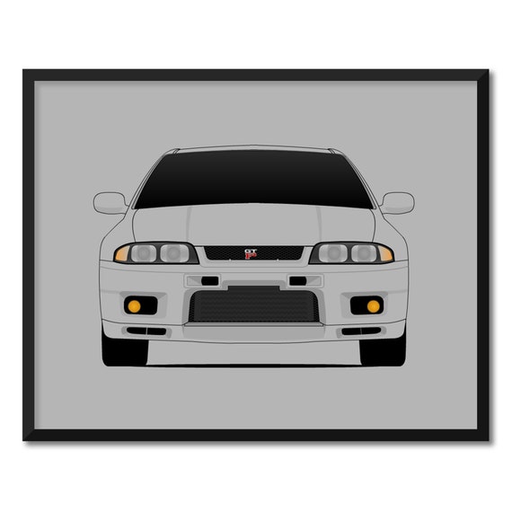 日産スカイライン GT-R R33 (1995-1998) カーポスタープリント
