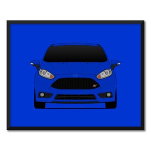 Ford Fiesta ST (2013-2019) Inspired Car Poster Print Wall Art Decor CX1 (Unframed)
