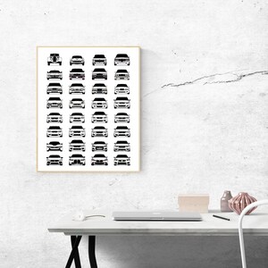 BMW History and Evolution Inspired Car Poster Print Wall Art Best of ...