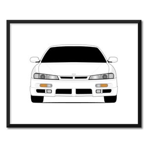 Nissan 240SX (1997-1998) S14 Kouki (Facelift) Inspired Poster Print Wall Art Decor CX1 (Unframed)