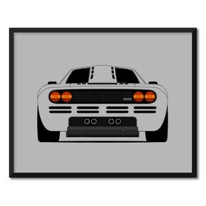 McLaren F1 (1993-1998) (Rear) Inspired Car Poster Print Wall Art Decor Handmade CX1 (Unframed)