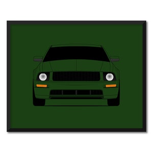 Ford Mustang Bullitt (2008-2009) S197  Inspired Poster Print Wall Art Decor CX1 (Unframed)