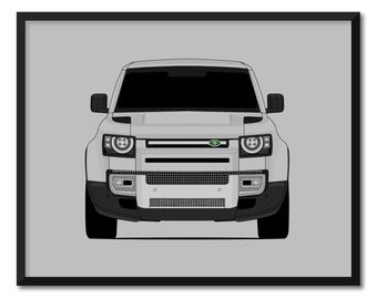 Affiche de voiture Land Rover Defender (2020 à aujourd'hui) impression art mural déco CX1 (sans cadre)