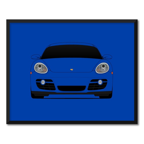 Porsche Cayman S 987 (2005-2008) Car Poster Print Wall Art Decor