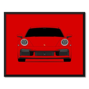 Porsche 911 Turbo (2021-oggi) 992 Ispirato Poster Stampa Wall Art Decor CX1 (senza cornice)