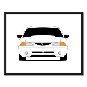 Ford Mustang SVT Cobra R 1995 Inspired Car Poster Print Wall Art Decor CX1 (Unframed)