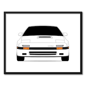 Mazda RX-7 FC (1985-1988) Inspired Car Poster Print Wall Art Decor RX7 CX1 (Unframed)