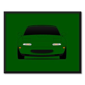 Mazda Miata MX-5 NA (1989-1997) Inspired Car Poster Print Wall Art Decor Roadster JDM CX1 (Unframed)