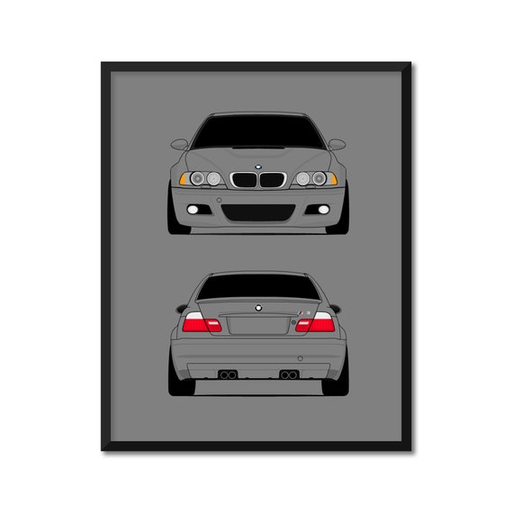 Old M3 BMW JDM Car Poster Poster Boys Vintage 11x14 India