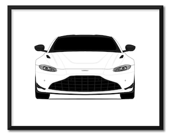Aston Martin Vantage F1 Edition (2021-2023) affiche de voiture impression murale art déco CX1 (sans cadre)
