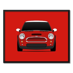 Mini Cooper S R53 (2005-2006) 1st Generation Inspired Car Poster Print Wall Art Decor (R50 R52) CX1 (Unframed)