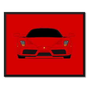 Ferrari Enzo Supercar (2002-2004) Inspired Car Poster Print Wall Art Decor CX1 (Unframed)
