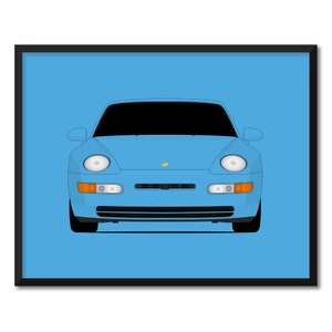 Porsche 968 (1991-1995) Inspired Car Poster Print Wall Art Decor CX1 (Unframed)