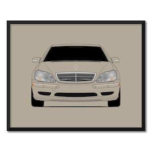Mercedes-Benz S55 AMG W220 (1999-2005) Inspired Car Poster Print Wall Art Decor CX1 (Unframed)