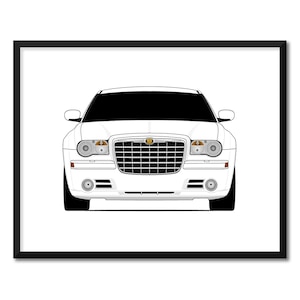 Chrysler 300C SRT8 (2005-2010) Inspired Car Poster Print Wall Art Decor CX1 (Unframed)