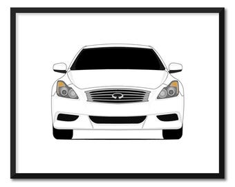 Infiniti G37 (2011-2013) V36, affiche de voiture, impression d'art mural, décoration murale CX1 (sans cadre)
