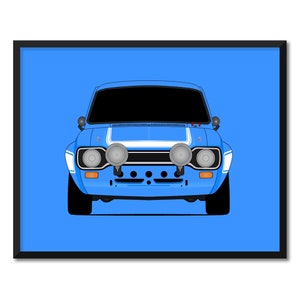 Ford Escort MK1 RS1600 (1967-1975) from Fast & Furious 6 Inspired Car Poster Print Wall Art Decor Paul Walker Brian O&#39;Connor CX2 (Unframed)