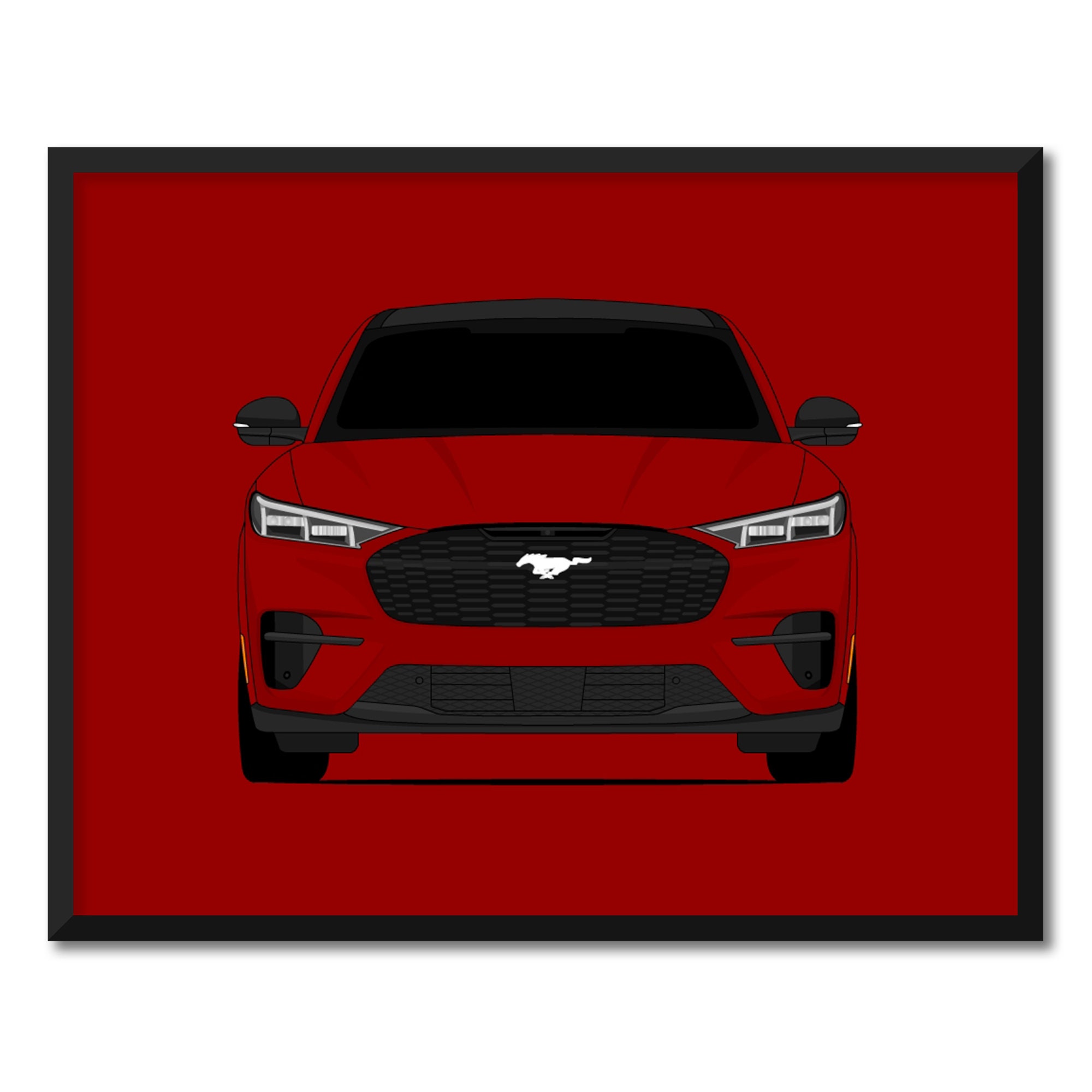 Ford Mustang Mach-E GT (2021-Present) Inspired Poster Print Wall Art Decor CX1