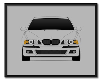 BMW M5 E39 (1998-2003) Inspired Car Poster Print Wall Art Decor BMW M Power CX1 (Unframed)
