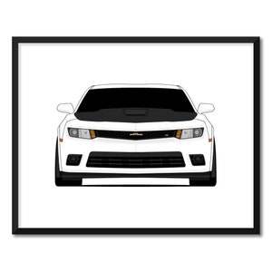 Chevy Camaro SS 1LE (2013-2015) Inspired Car Poster Print Wall Art Decor CX2 (Unframed)